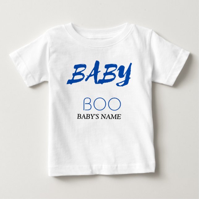 Baby Boo Customizable Name Comfortable Text Design T-Shirt (Front)