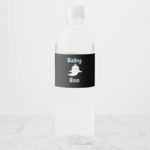 Baby Boo Cute Halloween Kids Or Couples Gift Water Bottle Label
