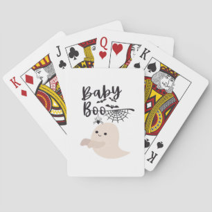 Baby Boo Cute Halloween Print Vintage Style Poker Cards