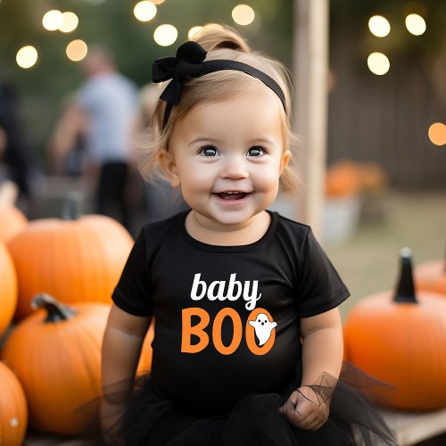 Baby Boo Family Matching Halloween Black Orange Toddler T_shirt