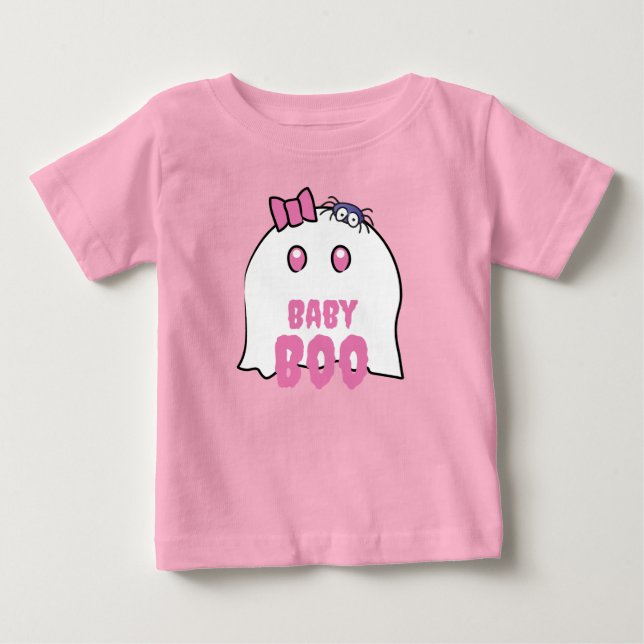 Baby Boo Girl Adorable Halloween Ghost Family  T-Shirt (Front)