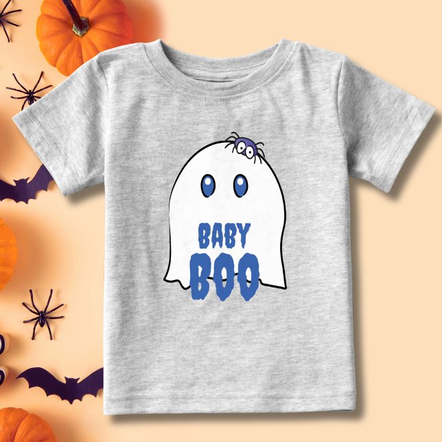 Baby Boo Halloween Adorable Boy Ghost Family  Baby T-Shirt (Creator Uploaded)