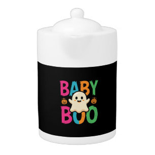 Baby Boo Halloween Ghost Design_1 Teapot