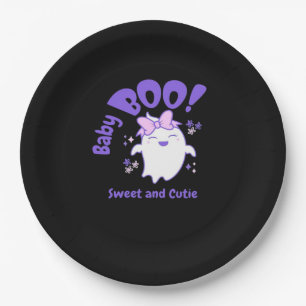 Baby Boo! Sweet And Toddler Halloween Design Paper Plates