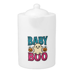 Baby Boo Vintage Halloween Ghost Shirt Design_1 Teapot
