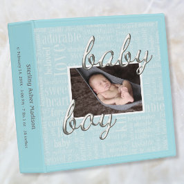 Baby Book Album | Photo Word Collage 3 Ring Binder