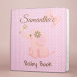 Baby Book Elephant Pink Personalized Photo Album<br><div class="desc">This design may be personalized in the area provided by changing the photo and/or text. Or it can be customized by clicking Personalize this Template and then choosing the click to customize further option and delete or change the color of the background, add text, change the text color or style,...</div>