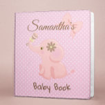 Baby Book Elephant Pink Personalized Photo Album 3 Ring Binder<br><div class="desc">This design may be personalized in the area provided by changing the photo and/or text. Or it can be customized by clicking Personalize this Template and then choosing the click to customize further option and delete or change the color of the background, add text, change the text color or style,...</div>
