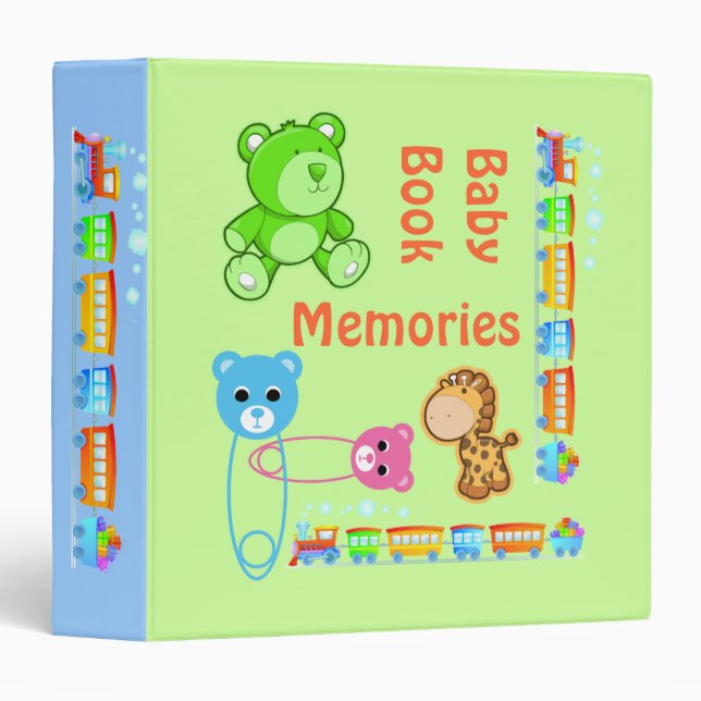 Baby Book Memories 3 Ring Binder (Front/Spine)