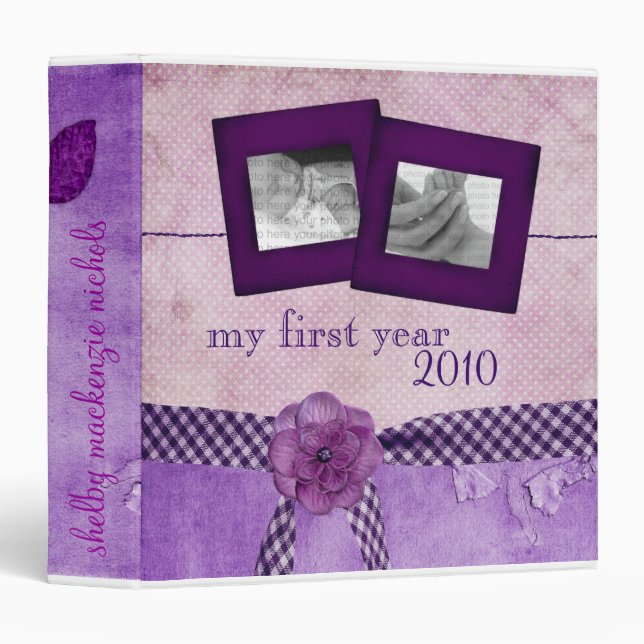 Baby Book: My First Year 3 Ring Binder (Front/Spine)
