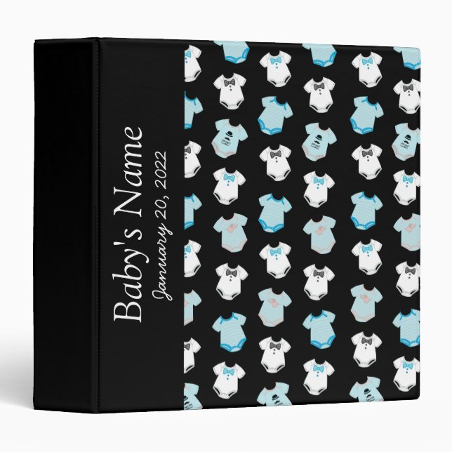 Baby Book Retro Photo Album 3 Ring Binder (Front/Spine)