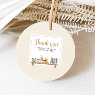 Baby Books and Brunch Bear Baby Shower Favor Tags