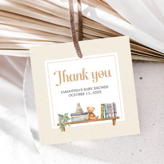 Baby Books and Brunch Bear Baby Shower Favor Tags