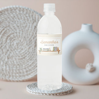 Baby Books and Brunch Bear Baby Shower Water Bottle Label