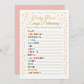 Baby Books Emoji Pictionary Game Pink and Gold (Front/Back)