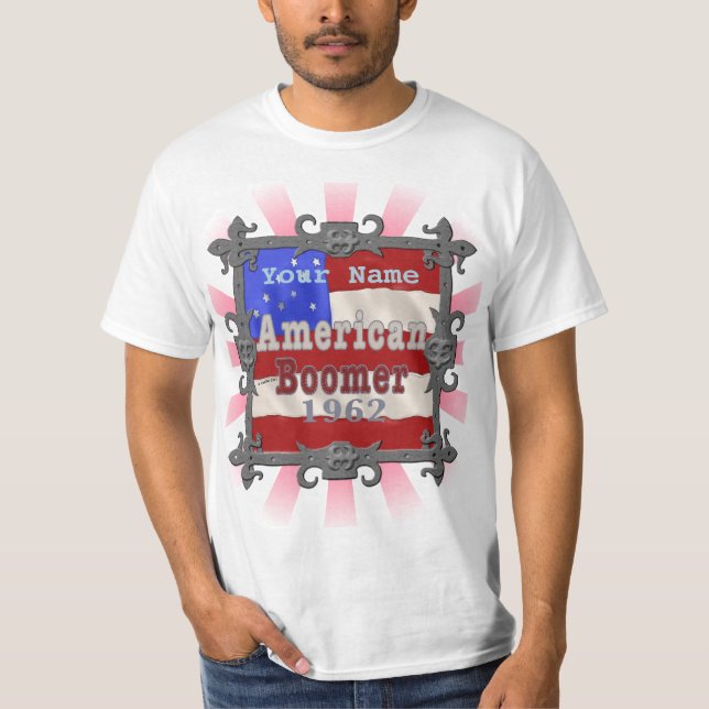 Baby Boomer 1962 birthday custom t-shirts (Front)