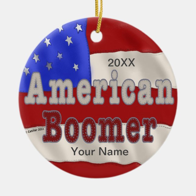 Baby Boomer add your birth year custom ornaments (Front)