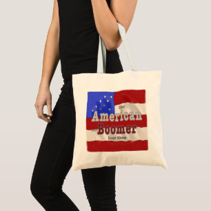 Baby Boomer birthday custom tote bags