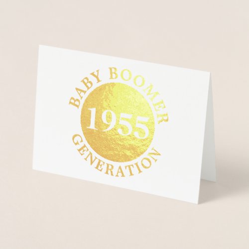 Baby Boomer Generation Customize Year Foil Card