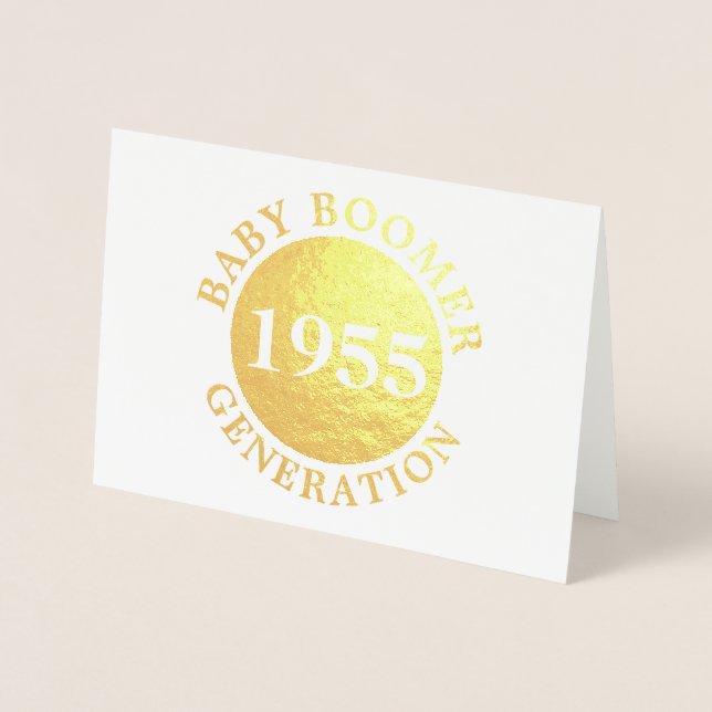 Baby Boomer Generation Customize Year Foil Card (Front)