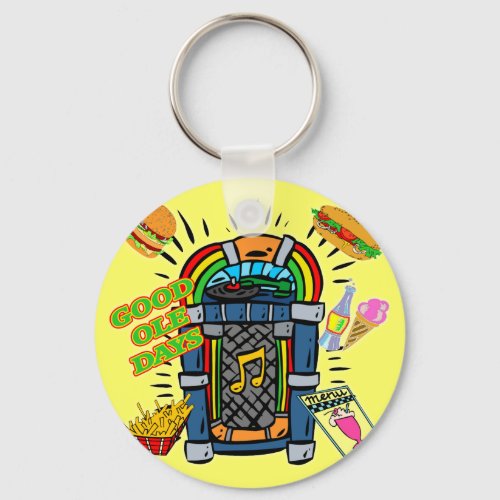 Baby Boomer Jukebox Keychain