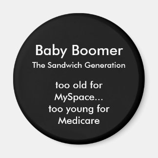 Baby Boomer Magnet - Round