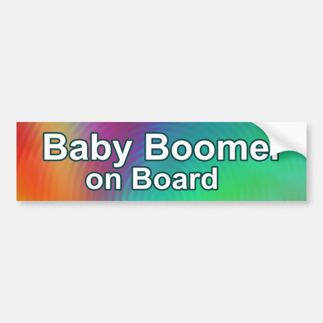 Baby Boomer on Board Car Bumper Sticker | Zazzle