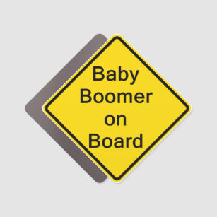 Baby Boomer on Board Car Magnet