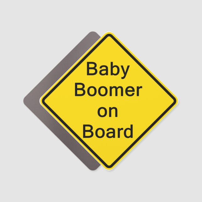 Baby Boomer on Board Car Magnet (Front)