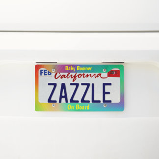 Baby Boomer On Board License Plate Frame