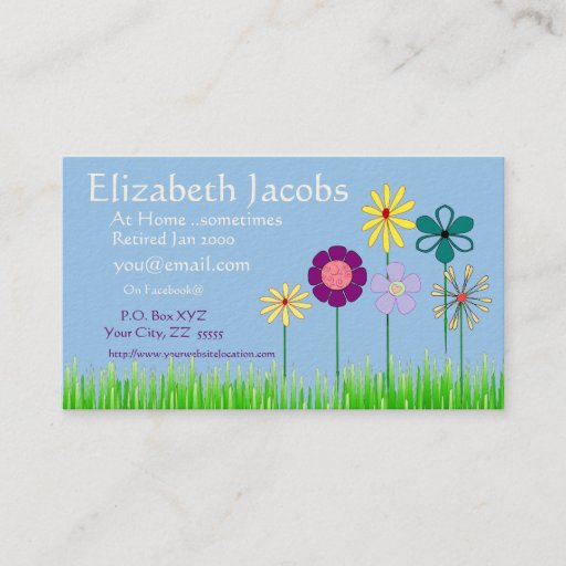 Customizable Baby Boomer's Retirement Business Card