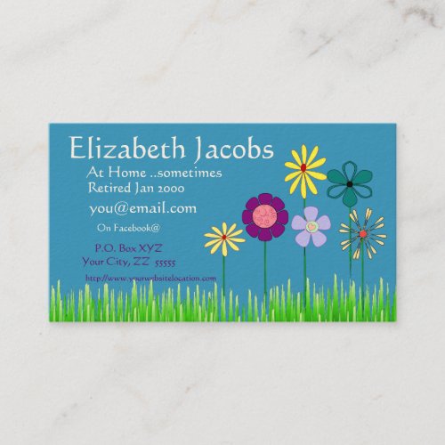 Baby Boomer's Retirement Business Card