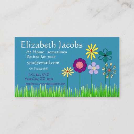 Customizable Baby Boomer's Retirement Business Card