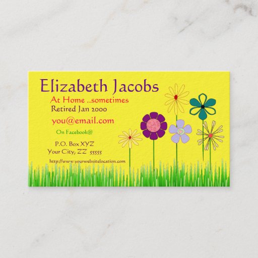 Customizable Baby Boomer's Retirement Business Card
