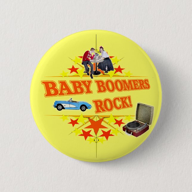 Baby Boomers Rock Button (Front)