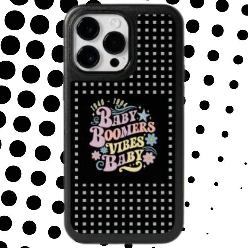 Baby Boomers Vibes Baby Colorful Text Quote  OtterBox iPhone 14 Pro Max Case