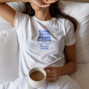 Baby Booties Announcement name date T-Shirt