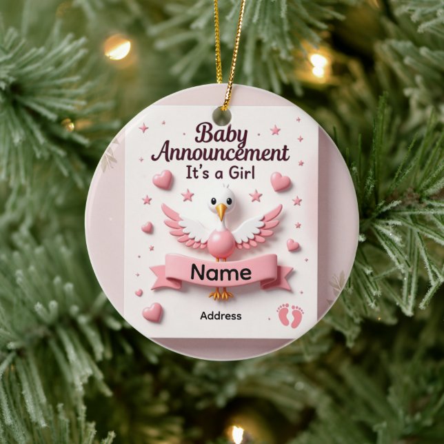 baby born ceramic ornament (Tree)