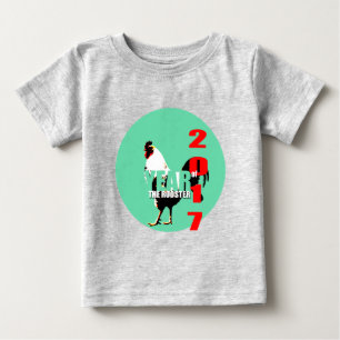 Baby born in Rooster Year 2017 babysuit Baby T-Shirt