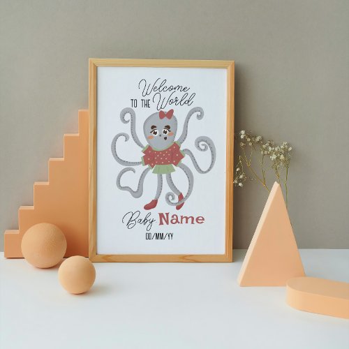 Baby Born Sign Gift For Girl Poster