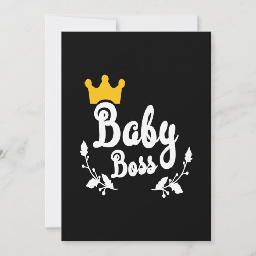 baby boss invitation