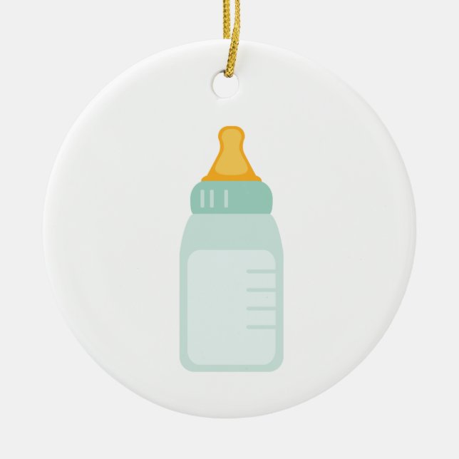 Baby Bottle Ceramic Ornament (Front)