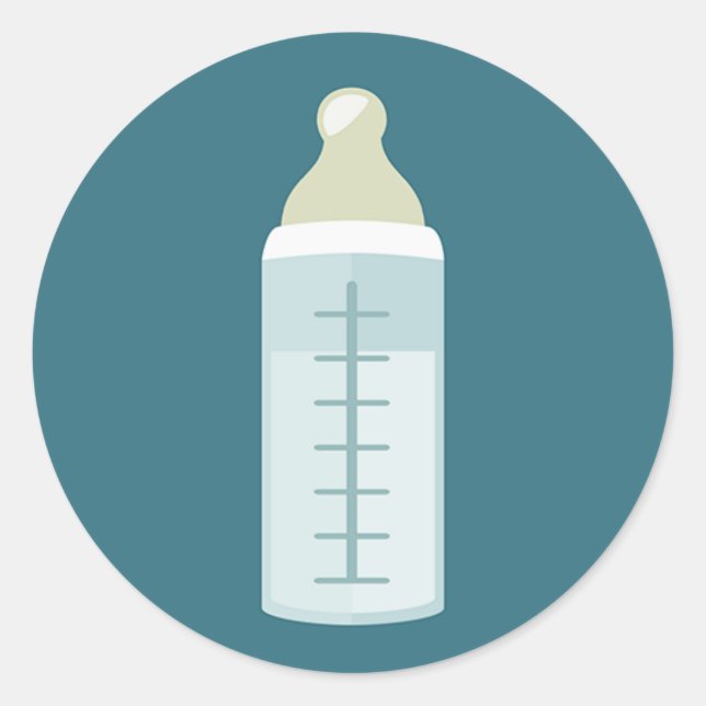 Baby Bottle Classic Round Sticker (Front)
