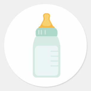 Baby Bottle Classic Round Sticker