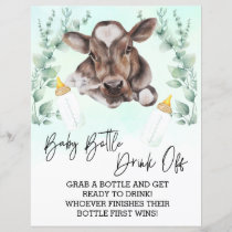 Baby Bottle Drink Off Game Shower Cow Calf