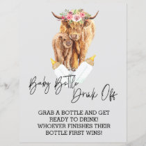Baby Bottle Drink Off Game Shower Highland Cow