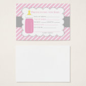 Baby Bottle Predictions Card (Front & Back)