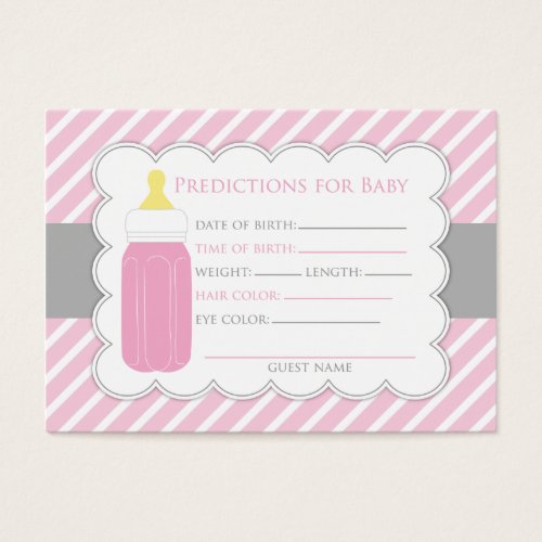 Baby Bottle Predictions Card