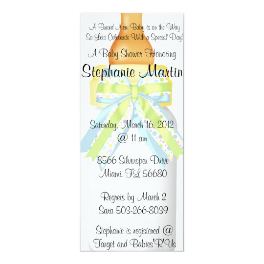 Baby Bottle Shower Invitation
