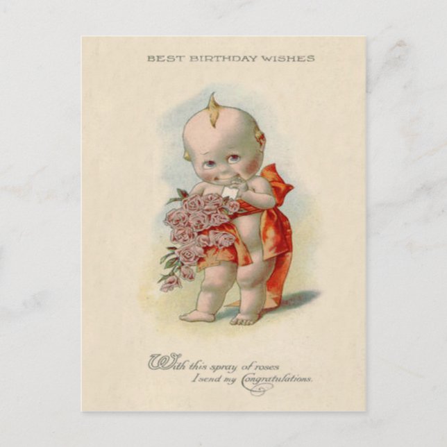 Baby Bouquet of Roses Postcard (Front)